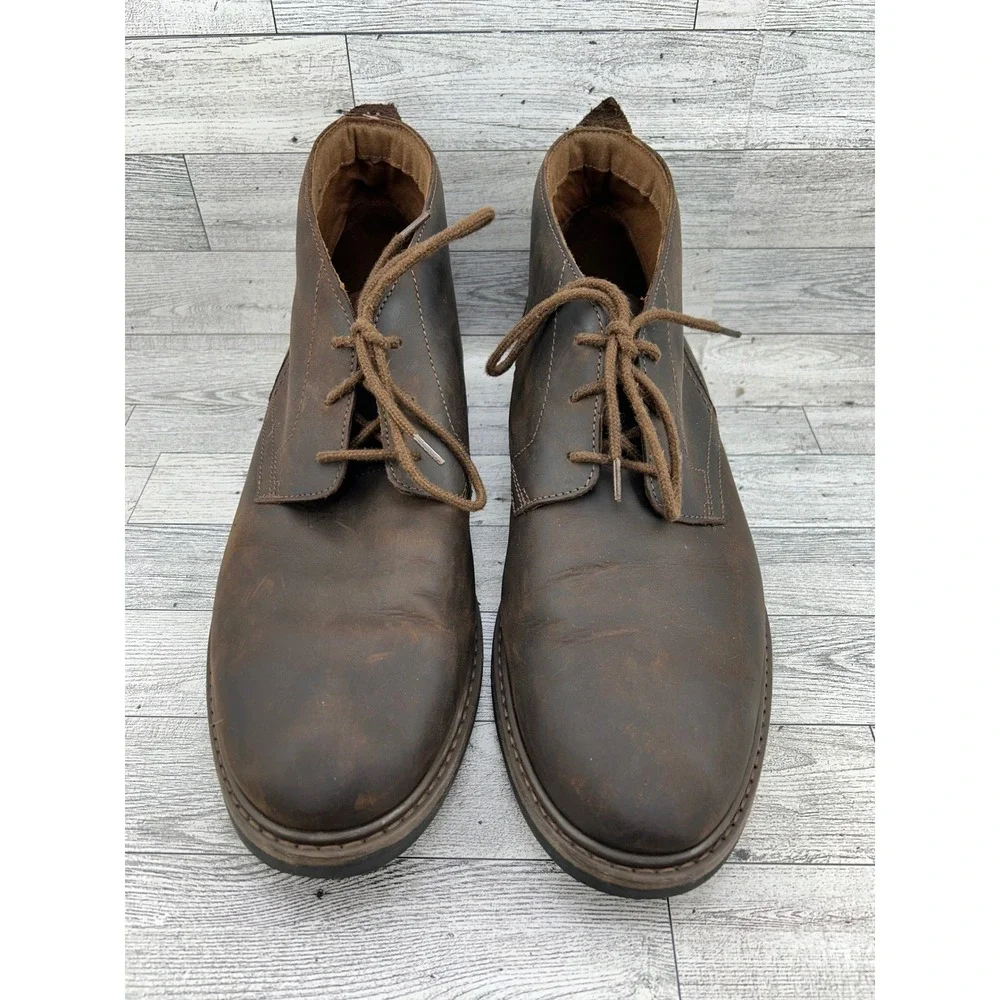 Clarks Signature Men Dark Brown Leather Chukka Ankle Boots 261833807110 Size 12M